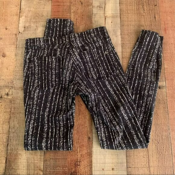 Rag & Bone jean women’s legging black with white abstract stripes 24 - Picture 14 of 16